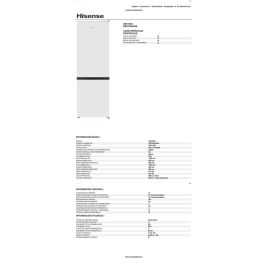 Frigorífico combinado Hisense RB372N4AWE 179 Blanco