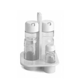 COMAS HOTEL Juego de Vinagrera Blanca, 4 Piezas, Cristalería y Orfebrería para Mesa Precio: 7.49999987. SKU: B1AHK7MTPW