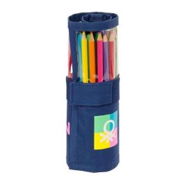 Plumier Benetton Cool Azul marino 7 x 20 x 7 cm Enrollable 27 Piezas