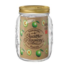 Bormioli Rocco Tarro Conserva Vidrio Quattro Stagioni 200 cL, 6 Unidades, Cierre Rosca, Apto Lavavajillas y Frigorífico