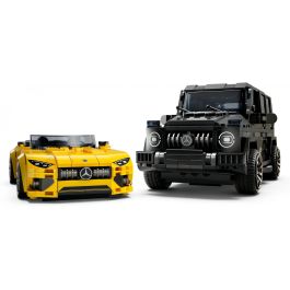 LEGO 76924 Speed Champions Mercedes-AMG G 63 y SL 63 - Pack Doble Coches de Juguete Construible Negro y Amarillo