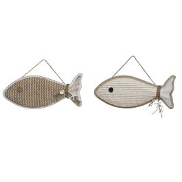 Decoracion Colgante Mediterraneo DKD Home Decor Blanco Natural 4.5 x 32 x 46 cm (4 Unidades) Precio: 51.59000044. SKU: B1CH5T6TT8