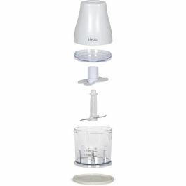 Livoo LIV1713288761908 Picadora 300 ml, 400 W, 1 velocidad, función turbo, 2 cuchillas acero inoxidable, Blanco