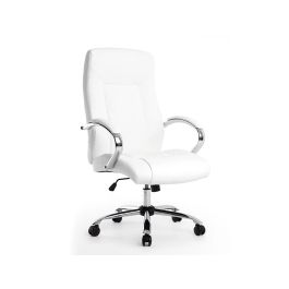 Silla Q-Connect Direccion Vero Na Simil Piel Base Metalica Alt Max 1210 Anc 650 Prof 730 mm Ruedas Premium Color Blanco