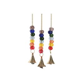 Decoracion Colgante Indio DKD Home Decor Dorado Multicolor 2 x 32 x 6 cm (6 Unidades) Decoracion Colgante Indio DKD Home Decor Dorado Multicolor 2 x 32 x 6 cm (6 Unidades)
