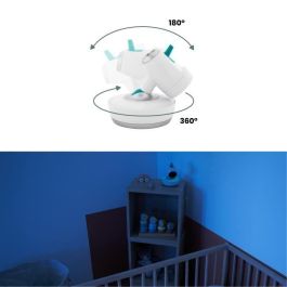 Babymoov Yoo Moov Cámara adicional vigilabebés con vídeo motorizada 360°, visión nocturna HD, luz multicolor y sensor temperatura
