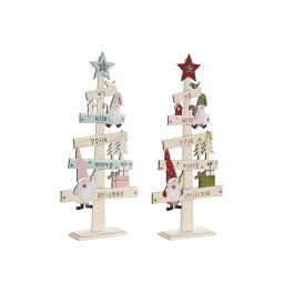 Árbol de Navidad DKD Home Decor Rojo Rosa Madera 17,5 x 5 x 38 cm (2 Unidades) Precio: 23.59000028. SKU: B16QRKAKSF