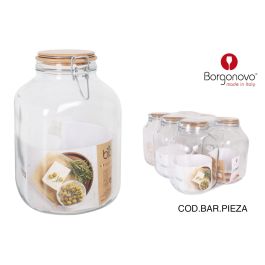 Borgonovo Tarro Hermético Primizie 4.25L Tapa de Bambú 14.5x14.5x26 cm (6 Unidades) Precio: 56.78999964. SKU: S2206089