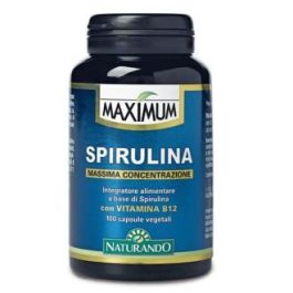 NATURANDO Maximum Spirulina 100 Cápsulas con Vitamina B12, reduce cansancio y fatiga, apto para veganos Precio: 21.9499995. SKU: B1BLH7TQJS