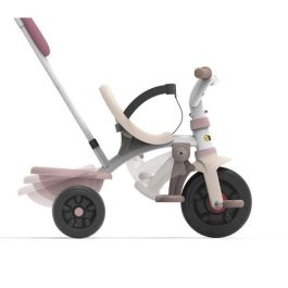 Smoby - Triciclo evolutivo infantil Be Fun Comfort - Rosa - Bastón parental extraíble - Reposapiés retráctil