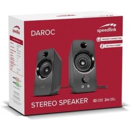 Speedlink Altavoces estéreo Daroc negros