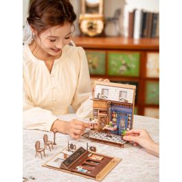 ROBOTIME Sujetalibros 3D Book Nook Maqueta 'Citas en la Sala de Juegos' con Luz LED - 148 Piezas