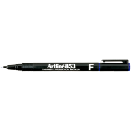 Artline EK-853 Rotulador Permanente Punta Redonda Fibra Azul Trazo 0.5 mm para Proyección