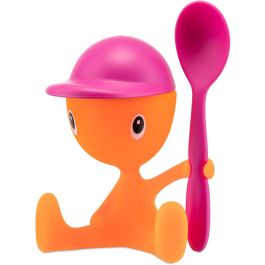 Alessi Cico Huevera con Salero y Cuchara Rosa ASG23 P - Diseño Stefano Giovannoni - Resina Termoplástica - 6x11.5x9 cm Precio: 17.89000004. SKU: B1H3RKBPVZ