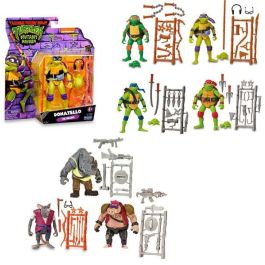 Famosa Tortugas Ninja Movie Figura Básica 7 cm Totalmente Articulada Incluye Accesorio de Lucha