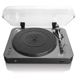 Lenco LBT-120 Tocadiscos Tracción por Correa Semiautomático Bluetooth Negro - Reproducción 33/45 RPM USB