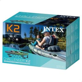 Intex Kayak Challenger K2 con Remos Aluminio Incluidos y Bomba 351x76x38cm