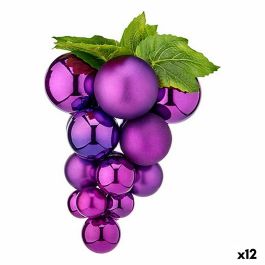 Bola de Navidad Uvas Mediano Morado Plástico 19 x 28 x 19 cm (12 Unidades) Bola de Navidad Uvas Mediano Morado Plástico 19 x 28 x 19 cm (12 Unidades)