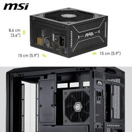 MSI MAG A750GLS Fuente de Alimentacion PCIE5 750W 80 Plus Gold Modular ATX PCIe 5.0 (16 PIN) Negra