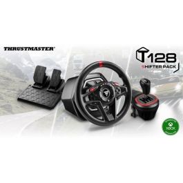 Thrustmaster Volante T128 + Palanca TH8S Hybrid Force Feedback, Pack para PC y Xbox Series X/S
