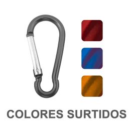 Edm Mosquetón Msq04 Aluminio Colores Surtidos 5 x 50 mm 2 Unidades