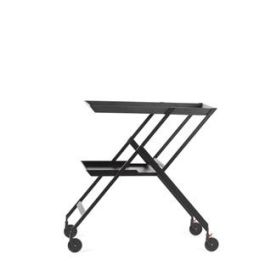 Alessi RS11 B Plico Carrito Plegable Acero y Resina Negro