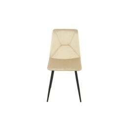 Silla Romimex Beige Terciopelo Metal 45 x 89 x 55 cm