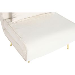 DKD Home Decor Sofá Cama Scandi Crema 90x90x84 cm Poliéster y Metal con Altura Asiento 43cm Desmontable Precio: 308.50000038. SKU: B1H8VHJEBM
