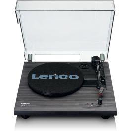 Lenco LS-10BK Tocadiscos con Altavoces Integrados, Semiautomático, 33/45 RPM, Negro/Madera