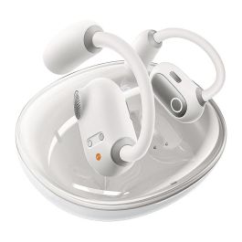 Baseus Eli Sport 1 Auriculares Inalámbricos Bluetooth 5.3 Open-Ear TWS, Blanco, IPX4 Resistente al Agua, 30h de Autonomía con Estuche de Carga