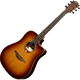 Guitarra Acústica Lâg Dreadnought Cutaway Tramontane 118 A/E - Brown Shadow