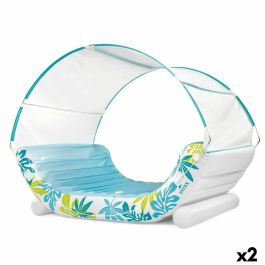 Colchoneta Hinchable Intex 224 x 165 x 150 cm (2 Unidades) Colchoneta Hinchable Intex 224 x 165 x 150 cm (2 Unidades)