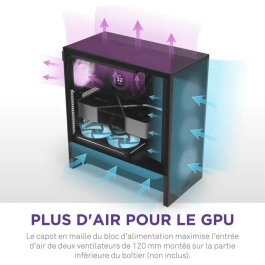 NZXT CC-H52FB-R1 Caja ATX Torre Midi H5 Flow RGB Negra con Flujo de Aire Optimizada