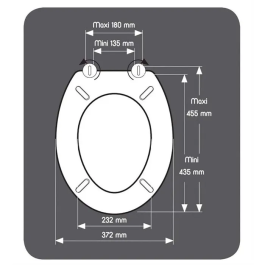 Gelco Asiento de inodoro Dolce Bisagras Acero Inoxidable Madera Moldeada Cristal Rosa