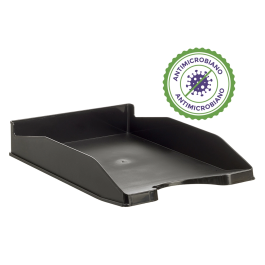 Archivo 2000 Bandeja Antimicrobiana Apilable Formato Din A4 y Folio 345x255x60 mm Negro