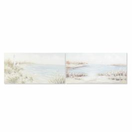 Cuadro DKD Home Decor 140 x 3,7 x 70 cm Playa Mediterráneo (2 Unidades) Precio: 180.69000059. SKU: S3028221
