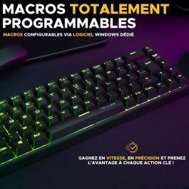Teclado para juegos de triple modo - The G-Lab - KEYZ TITAN - Mecánico (interruptor rojo) - Inalámbrico - RGB Teclado para juegos de triple modo - The G-Lab - KEYZ TITAN - Mecánico (interruptor rojo) - Inalámbrico - RGB