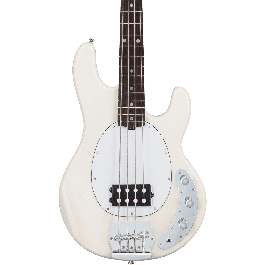 Sterling Bajo Eléctrico Stingray Ray4 M/R Vintage Cream con Preamplificador de 2 bandas y Pastilla Humbucker