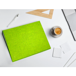 Liderpapel Carpeta 4 anillas 25mm folio cartón forrado verde frosty
