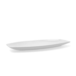 Fuente de Cocina Quid Gastro Cerámica Blanco (40 x 17,5 x 3,5 cm) (Pack 4x)