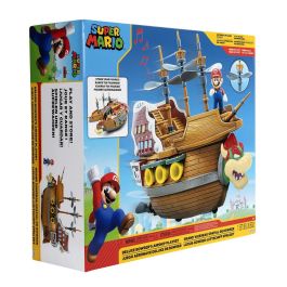 Jakks Pacific Super Mario: Vehículo Aeronave de Bowser con Figura de Acción de 6 cm - Juguete con Sonido y Pilas AA