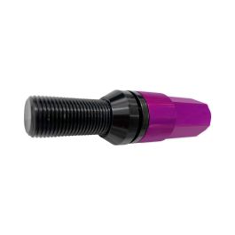 Omp OMPS09971411 Juego 20 Tornillos Rueda Aluminio Color Negro Protector Morado M14x1.25 Llave 17-19 Largo 28mm