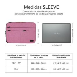 Maletín para Portátil Subblim Air Padding 360 Gris Rosa