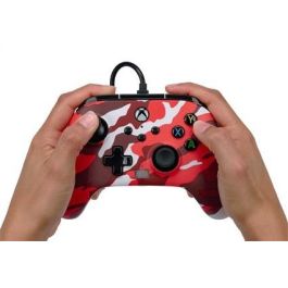 Enhanced Mando Con Cable Xbox Camuflaje Rojo POWER A 1525942-01