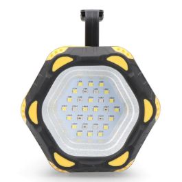 Edm Linterna de mano led recargable 3 puntos de luz, 17h autonomía, cuerpo de goma, asa rotativa 180°, incluye función power bank Edm Linterna de mano led recargable 3 puntos de luz, 17h autonomía, cuerpo de goma, asa rotativa 180°, incluye función power bank