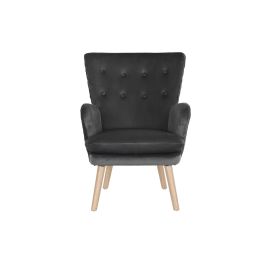 Butaca Scandi DKD Home Decor Gris Oscuro Natural 67 x 92 x 66 cm