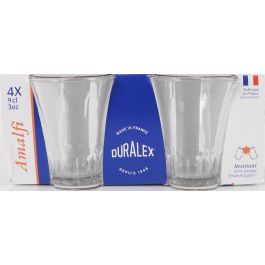 Duralex Set 4 Vasos Transparente "Amalfi" 9 cl ø6x6x7 cm (12 Cajas)