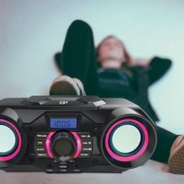 CGV SG-1 Radio CD Portátil Bluetooth 5.0, USB, SD, MP3, CD-R/RW, Sonido Estéreo, Luces y Pilas/Red