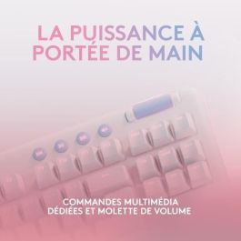 Logitech G G715 Teclado para juegos Inalámbrico Mecánico GX Red Lineal Colección Aurora White Mist con reposamuñecas