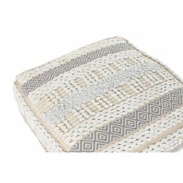 Cojin Suelo Boho DKD Home Decor Blanco Gris 60 x 25 x 60 cm